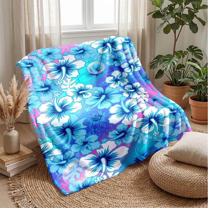 Vibrant Flower Spiral Theme blanket Lightweight Warm Flannel Blanket Decorative Throw Blanket for Home Decoration