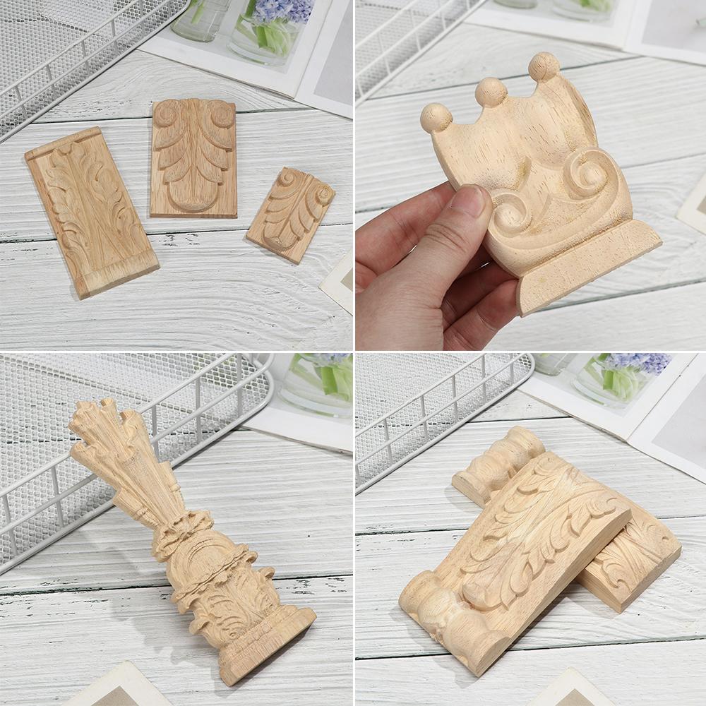 Style Decoration Crafts Vintage Wood Carved Cabinet Seat Feets Furniture Foot Legs Home Decor