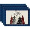 4pcs Christmas Insulated Polyester Meal Mat Merry Christmas Placemats