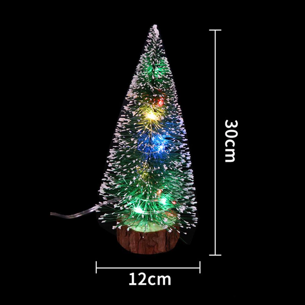 Led Mini Christmas Tree 15cm 20cm 25cm 30cm Warm Light Colorful Light Decorative Ornament For Home