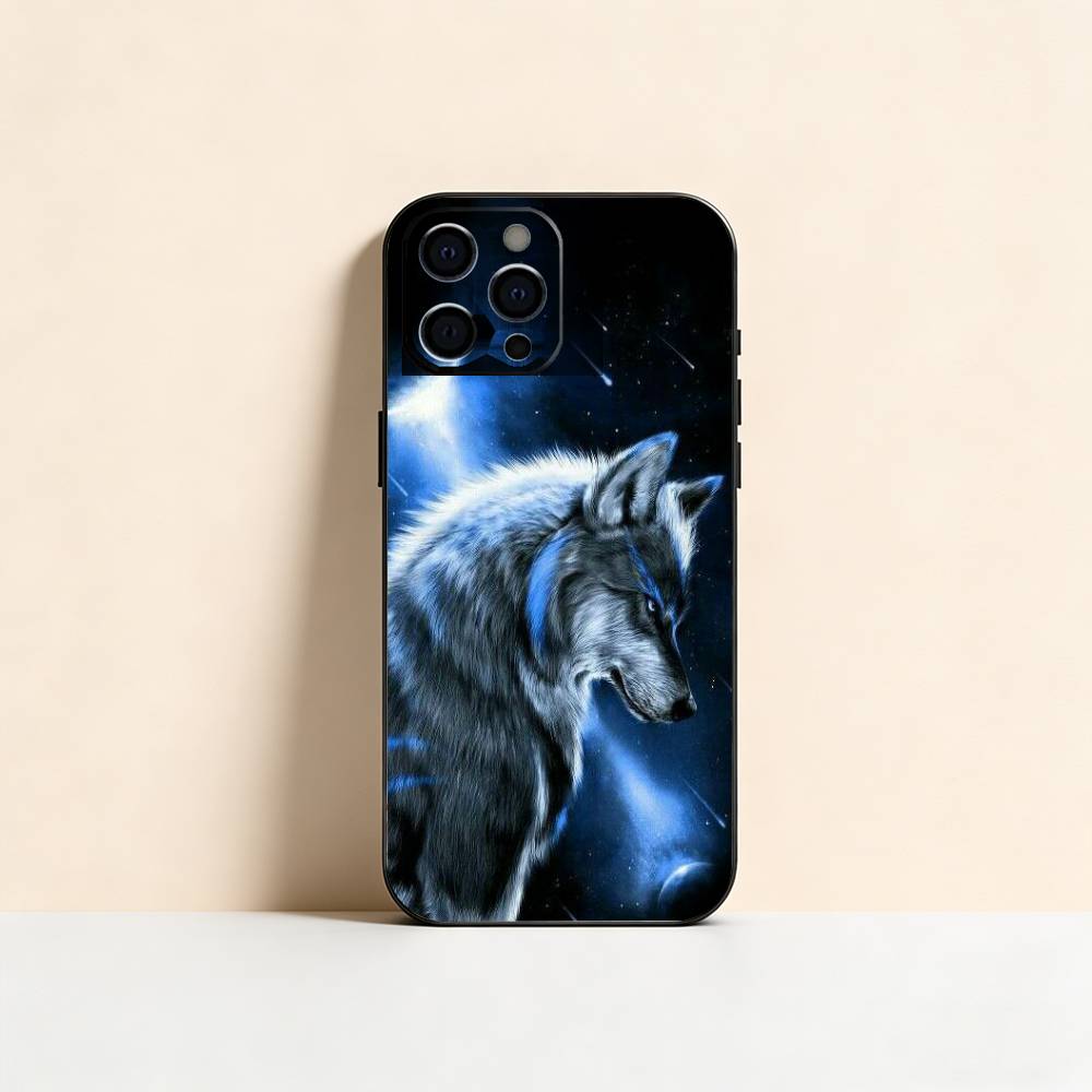 Wolf Animals Cool Phone Case For iPhone 17, 16,15,14,13,12,11 Plus,Pro Max, Others Soft Black Cover