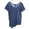 Y's Made In Japan Short Sleeve Asymmetry T-shirt 2 Navy System Men's Used