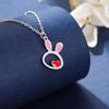Charming Rabbit Heart Clavicle Necklace for Women