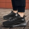 Fashion Air Cushion Running Shoes Anti Slip Walking Shoes Men Outdoor Comfortable Fashionable Lace Up Height Increasing Full-length