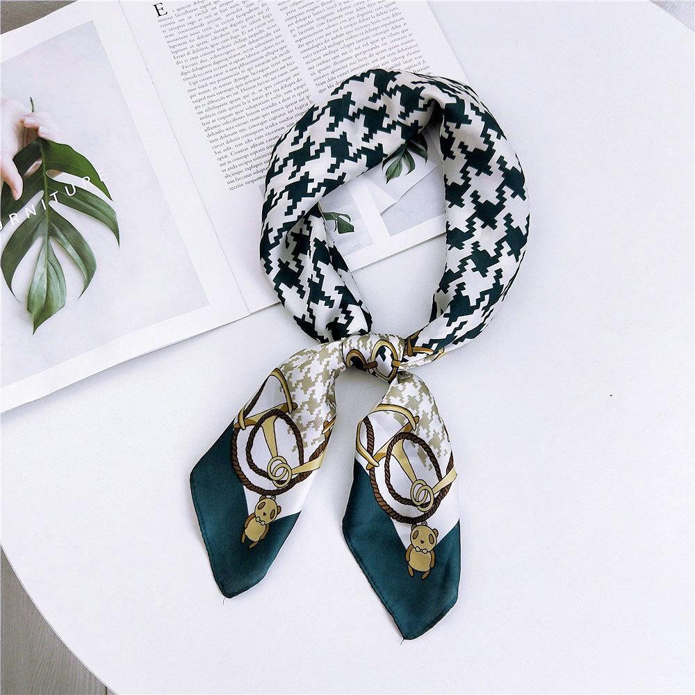Модный декоративный шарф, повязка для волос, резинка для волос 70, маленький квадратный шарф, шелковый шарф, женский весенне-осенний универсальный маленький шарф, профессиональный шарф