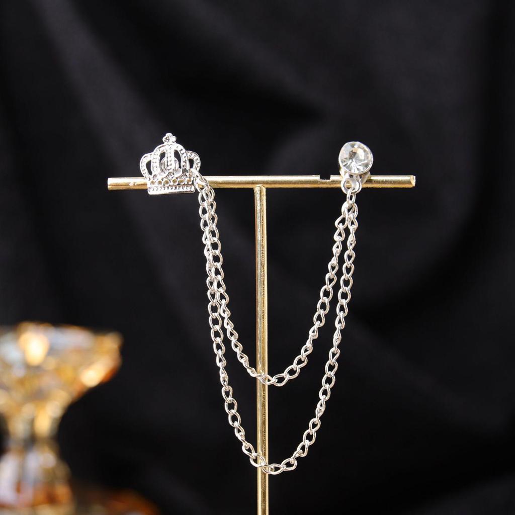 Baroque Rhinestone Pearl Corsage Necklace Brooch - Retro British Court Suit Accessory