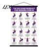 Tai Chi Practice Tool Training Hanging Scroll Poster, Sitting/Walking Movements Guide, Large Size Wall Fitness Poster High Definition Chart