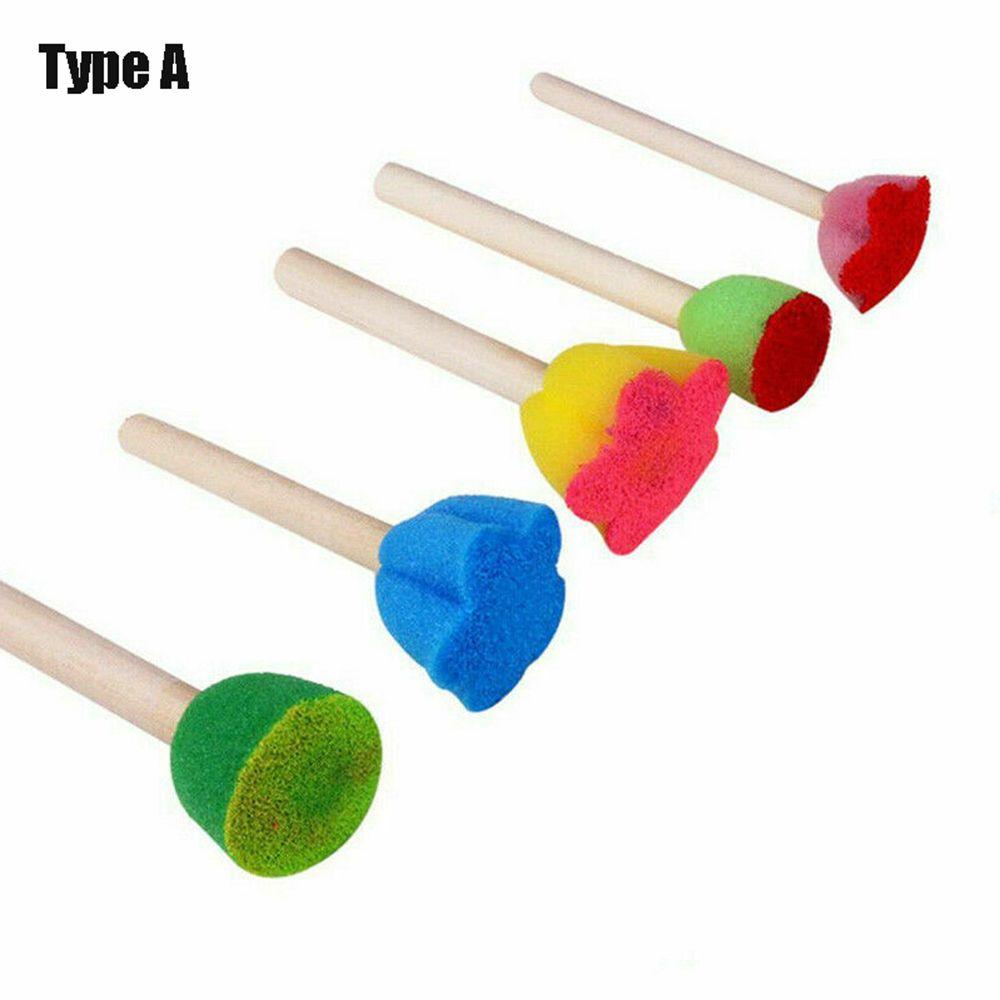 Children Toddler Children Painting Brush Flower Pattern Kids Paint Brushes Sponge Kids Paint Tool