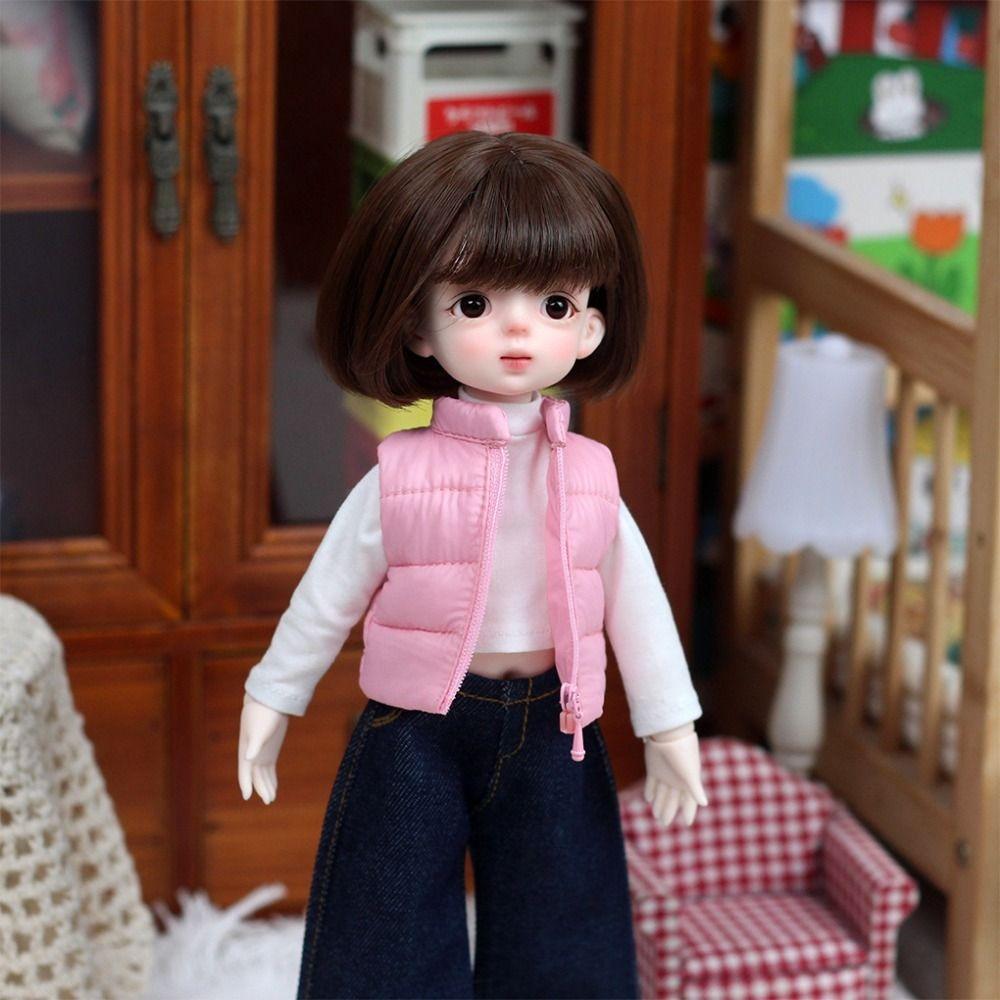 Jeans 1/6 BJD Doll Down Jacket Fall and Winter Style Doll Accessories Girl Toy Gift