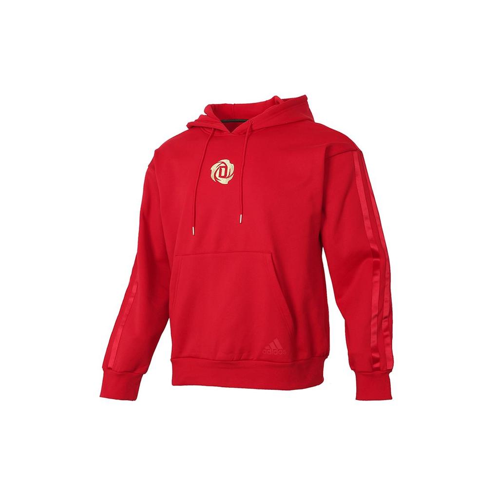 Adidas Толстовка с капюшоном CNY Series с принтом розы, мужские топы, малиновый GN5367