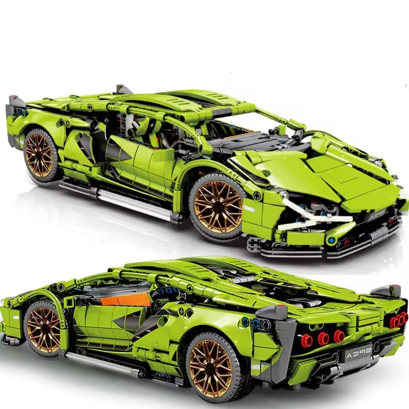 Zmart Technological Building Blocks Racing Car Static Model Car Version for Construction Block Technic Building Sports Minifigure Assembly Building