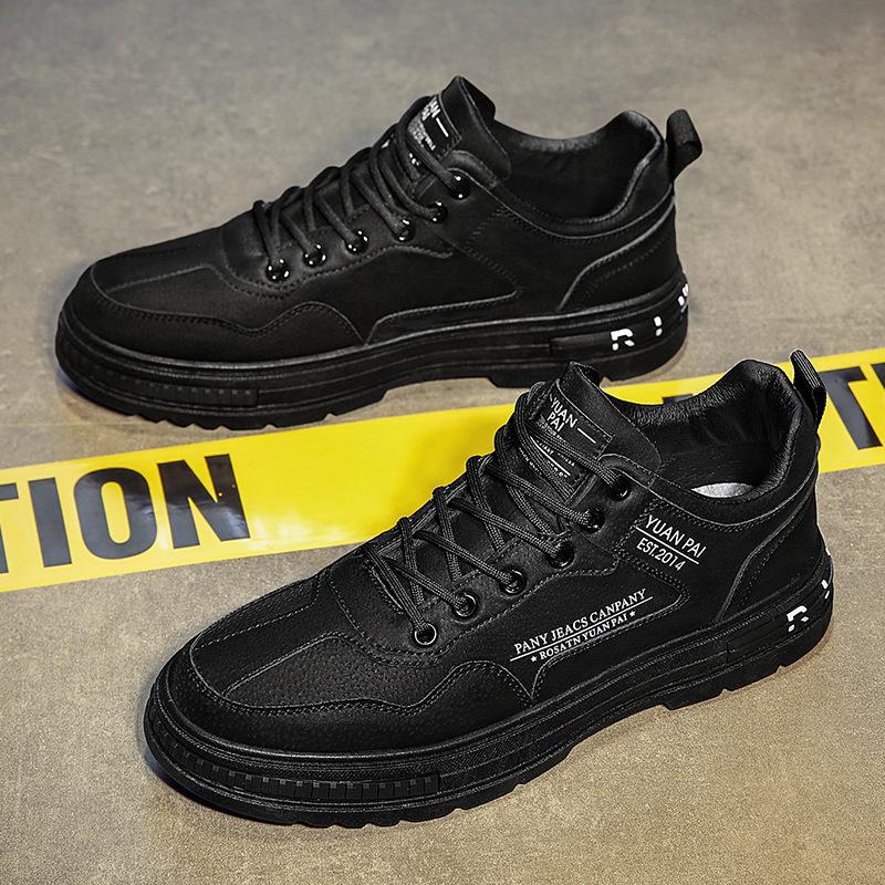 Men's Shoes Spring New Sports and Leisure Board Shoes Fashion Versatile British Style Tooling Handsome Martin Labor Insurance Tide Shoes