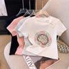 Girls' Summer Short-sleeved New Chinese Style Girls' Fashionable T-shirts Children's Summer Chinese Style Tops
