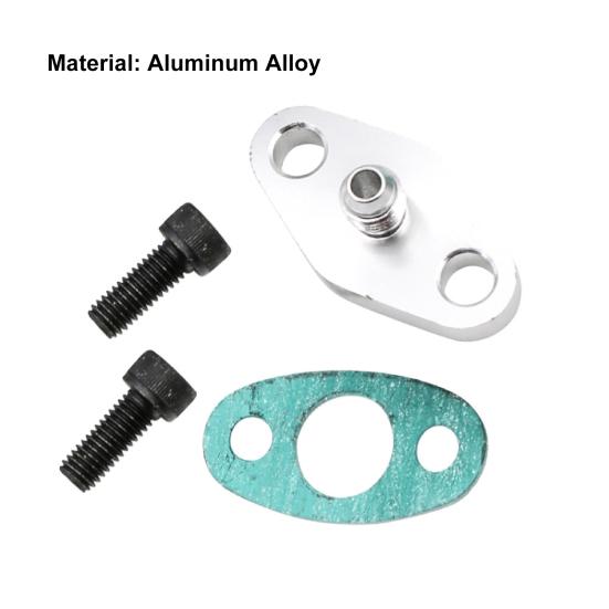 Flange Adapter Stable Wear Resistant Aluminium Alloy Turbo Oil Feed Line Flange Gasket Kit for T3 T4 T04E GT42
