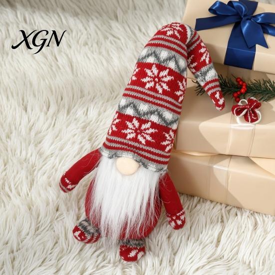 Christmas Decorations for Home Gnome Decoration, Plush Tomte Swedish Figurine, Soft Scandinavian Gift Boxed Holiday Decoration Dwarf Doll Home,