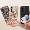 For Realme C83 C100 Phone Case Floral Daisy Aesthetic Moon Nigth Bow Pattern Funda Soft Matte Silicone Back Cover Realme P4 Lite