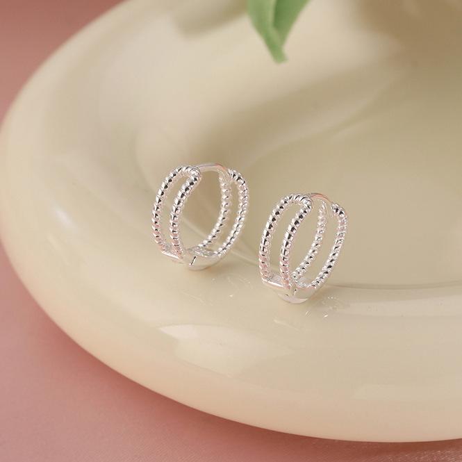 ANENJERY Двухслойные геометрические серьги Twist в летнем стиле, изысканные женские универсальные темпераментные новые серьги