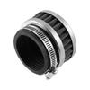 uxcell Universal 48-50mm Motorcycle Air Filter Round Taper Replacement Straight Cylindrical Silver Tone