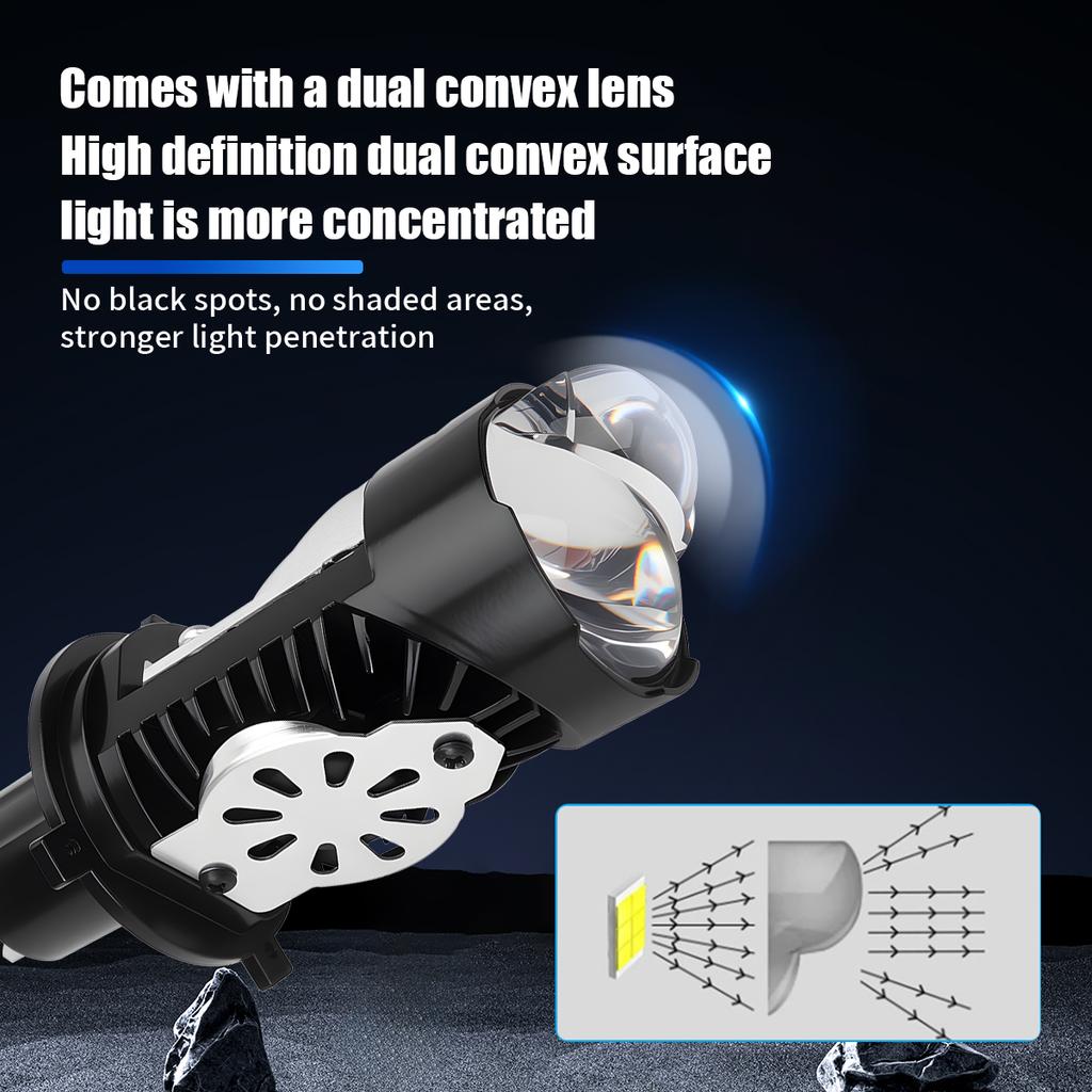 Светодиодные лампы H4 12V-24V Фара мотоцикла Дьявольские глазки Дневной ходовой свет Светодиодные прожекторы Чип CSP 3570 Аксессуары для мотоциклов