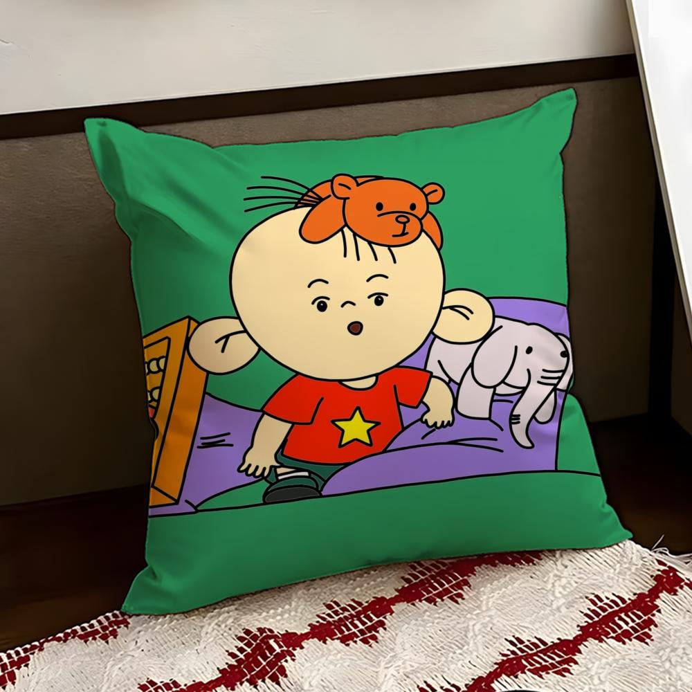 Cartoon BBig Ear Tutu Cushion Cover Reversible Soft Durable Pillow Cover Home  Car MultiScene Use for Daily Comfort
