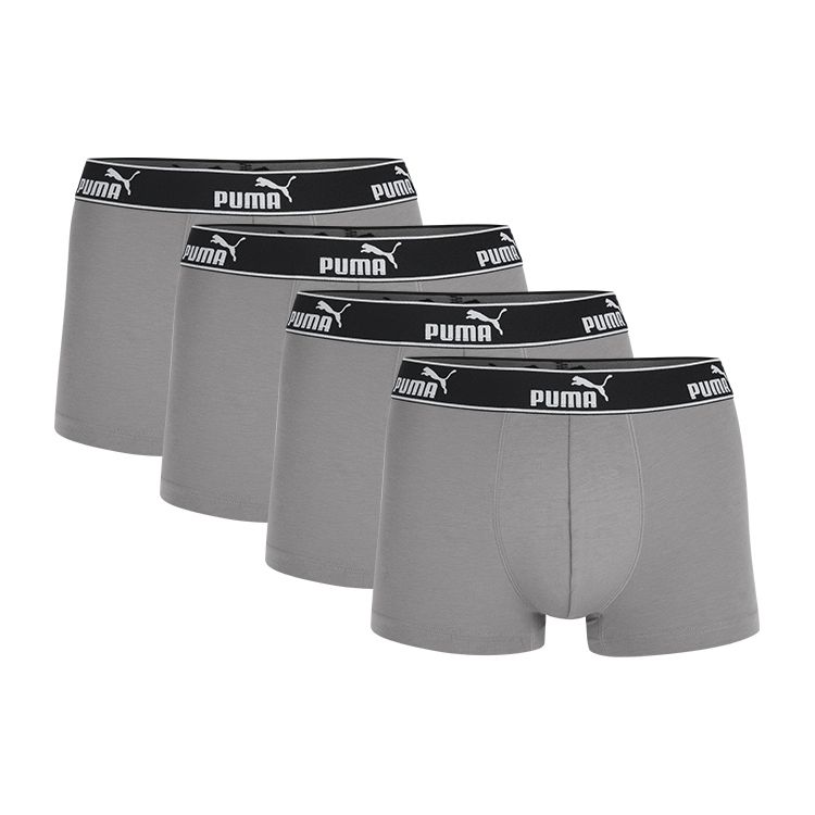 Puma Solid Color Letter Logo Sports Casual Boxer Briefs Men Underwear Light-Gray 591520002-400