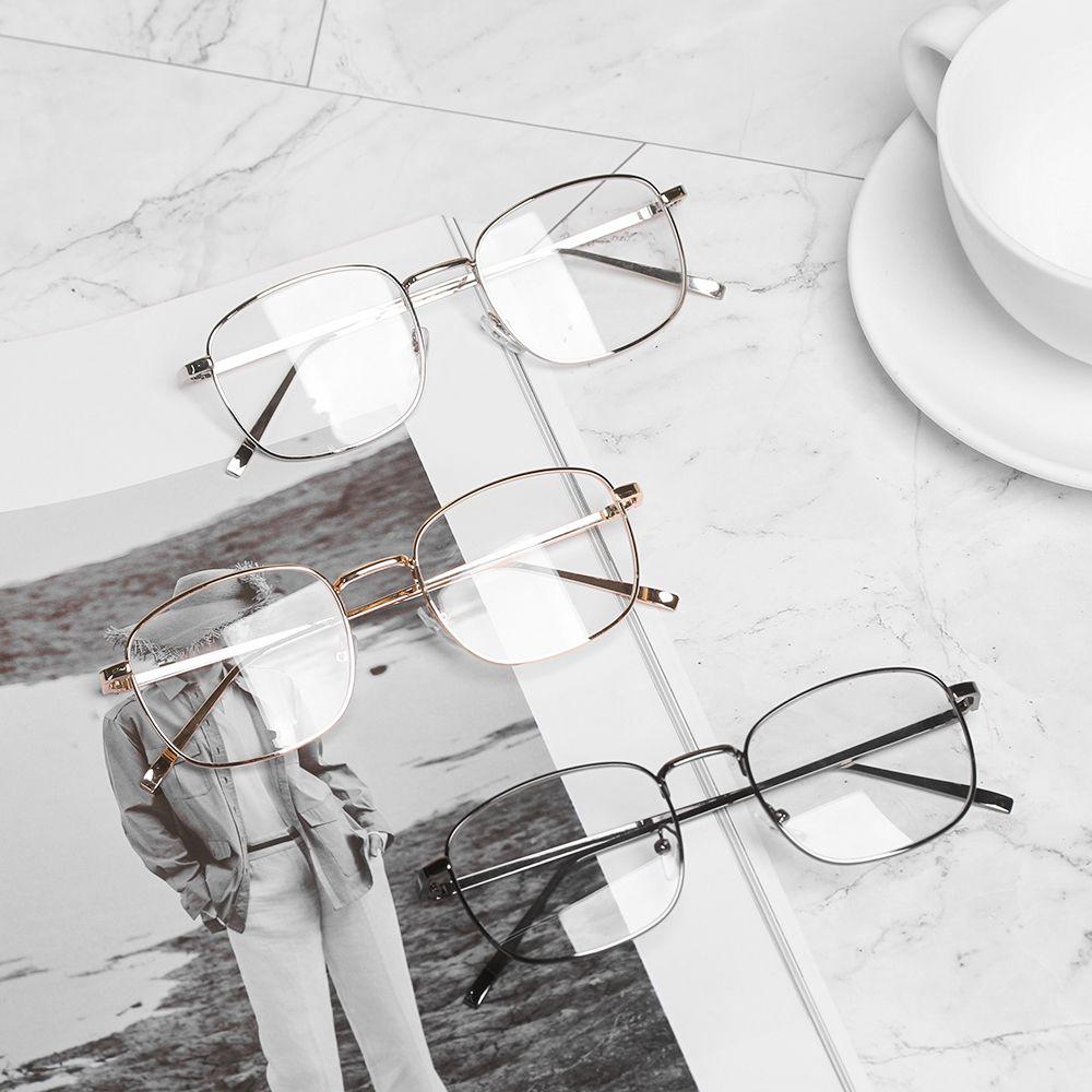 New Fashion Portable Metal Square Glasses Spectacles Optical Glasses Eyeglasses Frame