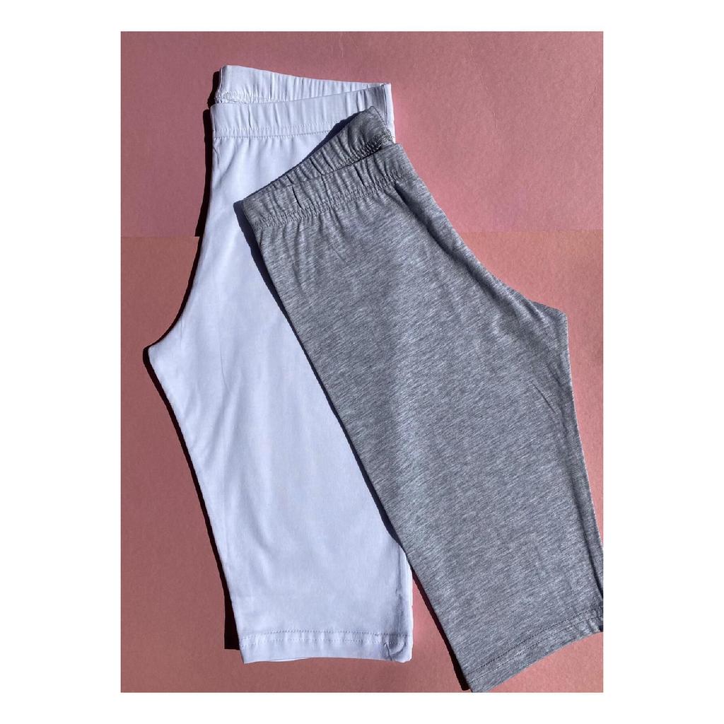 Хлопок, 3 предмета с нормальной талией — черный, белый и серый цвет — базовые короткие байкерские шорты/колготки