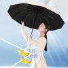 Automatic Umbrella 24 Bone Large Umbrella Large Folding Umbrella Weather and Rain Parasol Women's Enlarged Thickened Reinforced Sun Umbrella