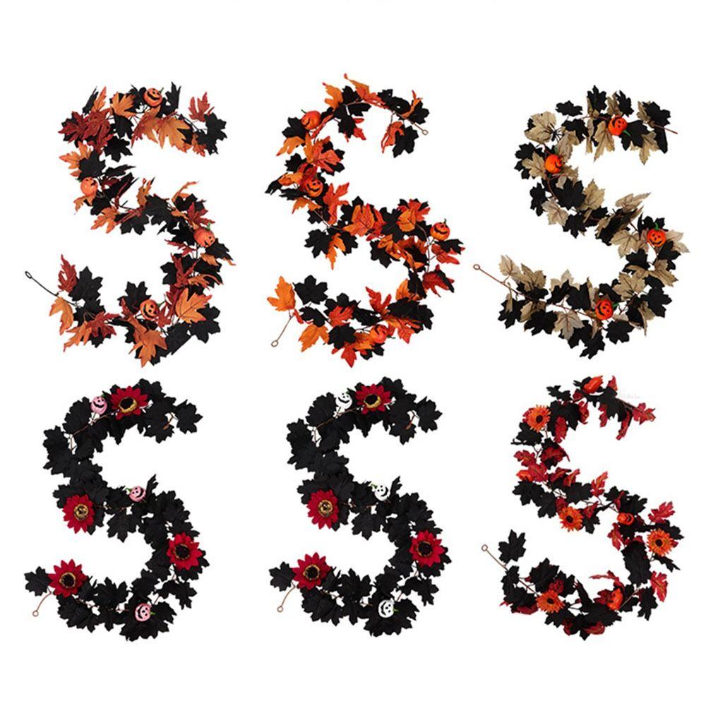 Silk Halloween Leaf Vines Realistic Artificial Hanging Vine Garland Table Decoration
