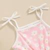 Citgeett Summer Kids Baby Girl Jumpsuit Sleeveless Floral Print Romper Shorts Playsuit Casual Clothes