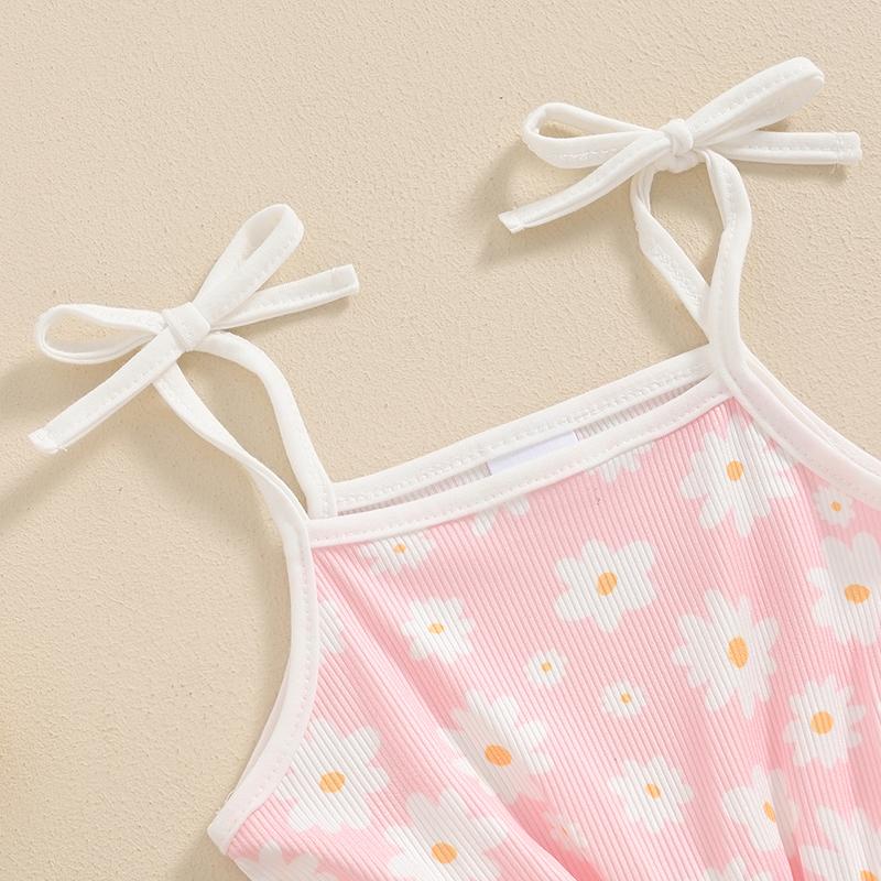 Citgeett Summer Kids Baby Girl Jumpsuit Sleeveless Floral Print Romper Shorts Playsuit Casual Clothes