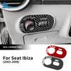 Наклейка из настоящего мягкого углеволокна для Ibiza 6l 2003 2004 2005 2006 2007 2008 LHD Автомобиль Панель рамки переключателя фар Аксессуары