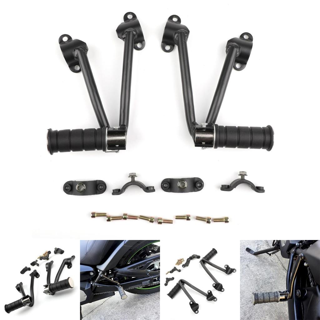 Кронштейн задней подножки пассажира для Kawasaki Vulcan 650 VN650 2015+ Черный