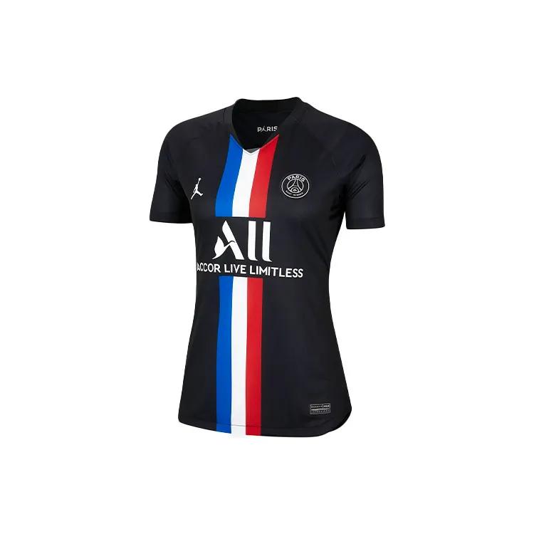 Jordan Soccer Jerseys Women's Black V Neck Moderate (Unisex) Soccer Jerseys BV9201 011