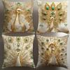 3D Peacock Creative Design PillowcaseSuitable for Sofa Car Bedroom Decorative Cushion Cover Pillow Cover