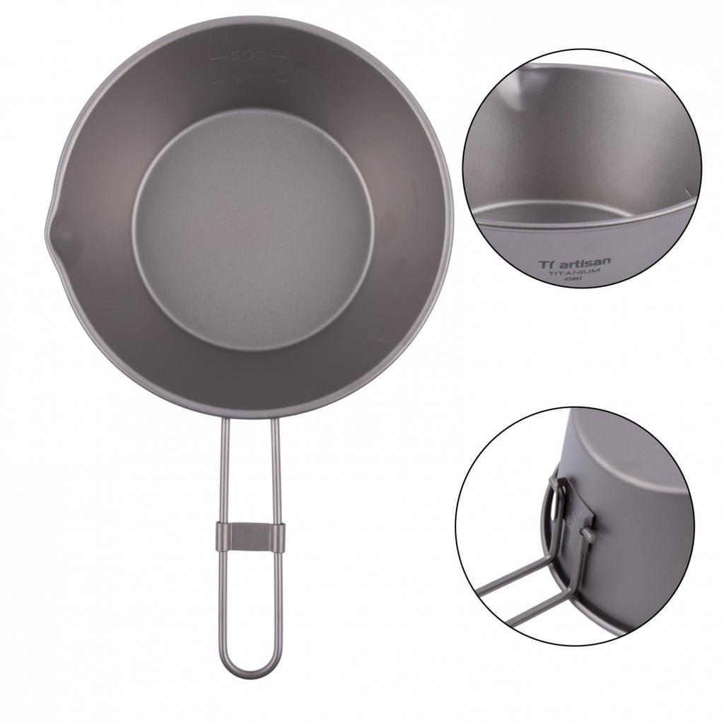 Camping Bowls Pot 450ml 450ml With Spout 82mm Foldable