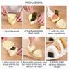 3Pcs/Set Triangular DIY Sushi Mold Press Onigiri Rice Ball Set Practical Baby Rice Molds  for Home