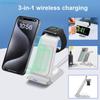 3 In 1 Charging Station for iPhone, Wireless Charger for iPhone 15 14 13 12 11 Pro Max & Apple Watch - Wireless Charging Station for AirPods Pro 3 2