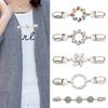 Rhinestone Shiny Sweater Scarf Clasp Women Shawl Clip Brooches Blouse Collar Pin Cardigan Duck Clip