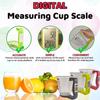 600ml Smart Measuring Cup with Thermometer , 6 in 1 Unit Conversion , Food Grade ABS Detachable Design , Real Time Monitoring from 0 to 40°C