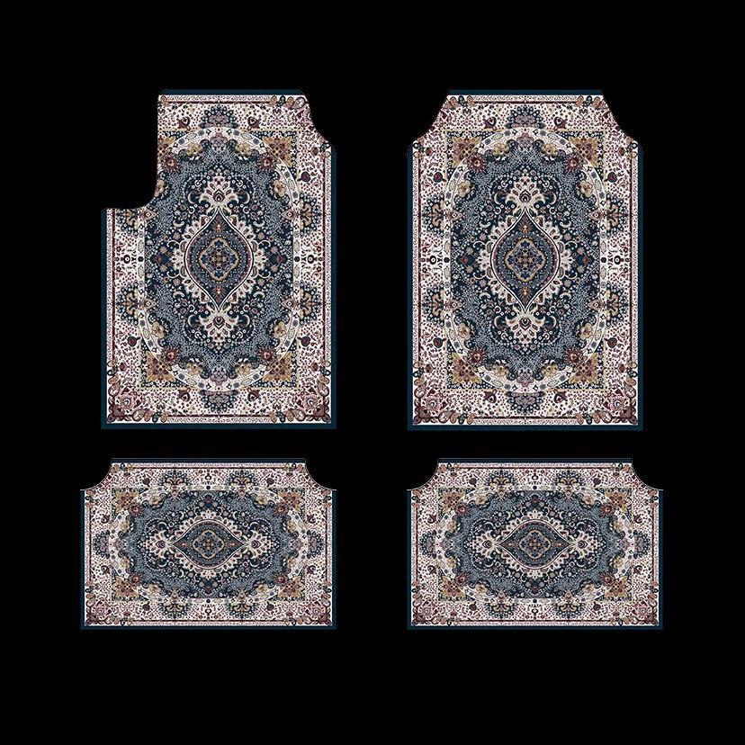 Vintage Persia Kilim Complete Car Foot Mat Machine Made Suede Anti-Skid PVC Bottom Wear Resistant Universal Car Interior Rug
