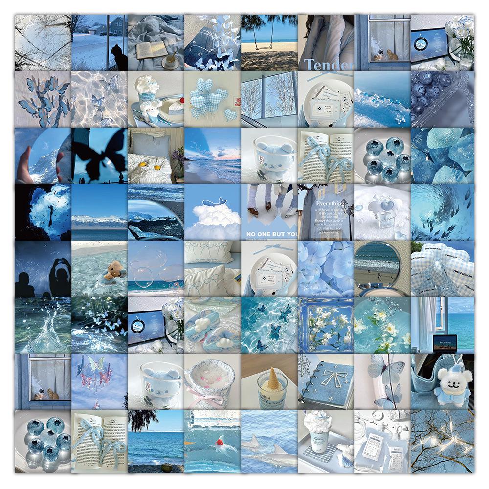 60 листов многоцветных наклеек в стиле ИНС: Реалистичные маленькие объекты в синем, розовом, фиолетовом, желтом и зеленом цветах