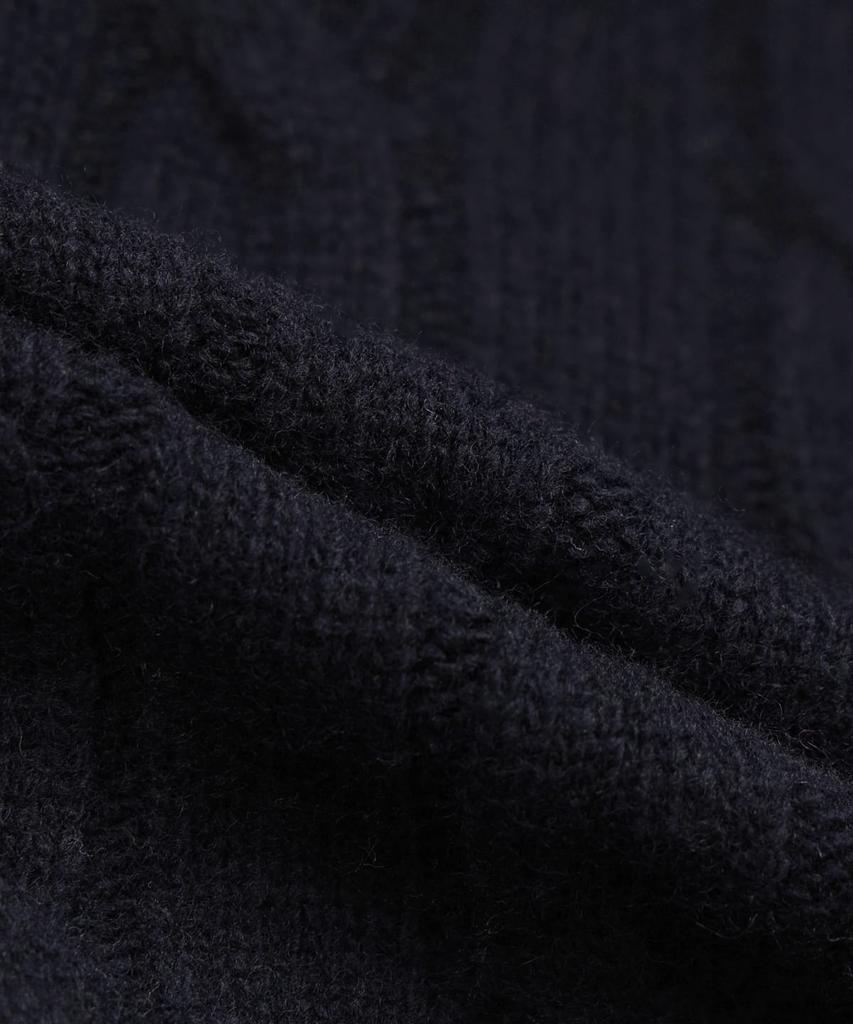 Brooks Brothers Cable Zip-Up Sweater (Dark Navy) (Bbwcmbf406)