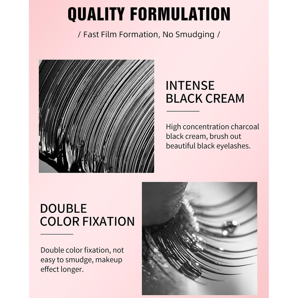 Black Mascara Natural Curl Long and Thick Waterproof and Sweatproof Dazzling Mascara Cosmetic