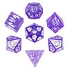 Cusdie Кубики с острыми гранями DND Узорчатые кубики D&D Настольные игры 7 Ручной работы Набор многогранных кубиков для ролевой игры Pathfinder