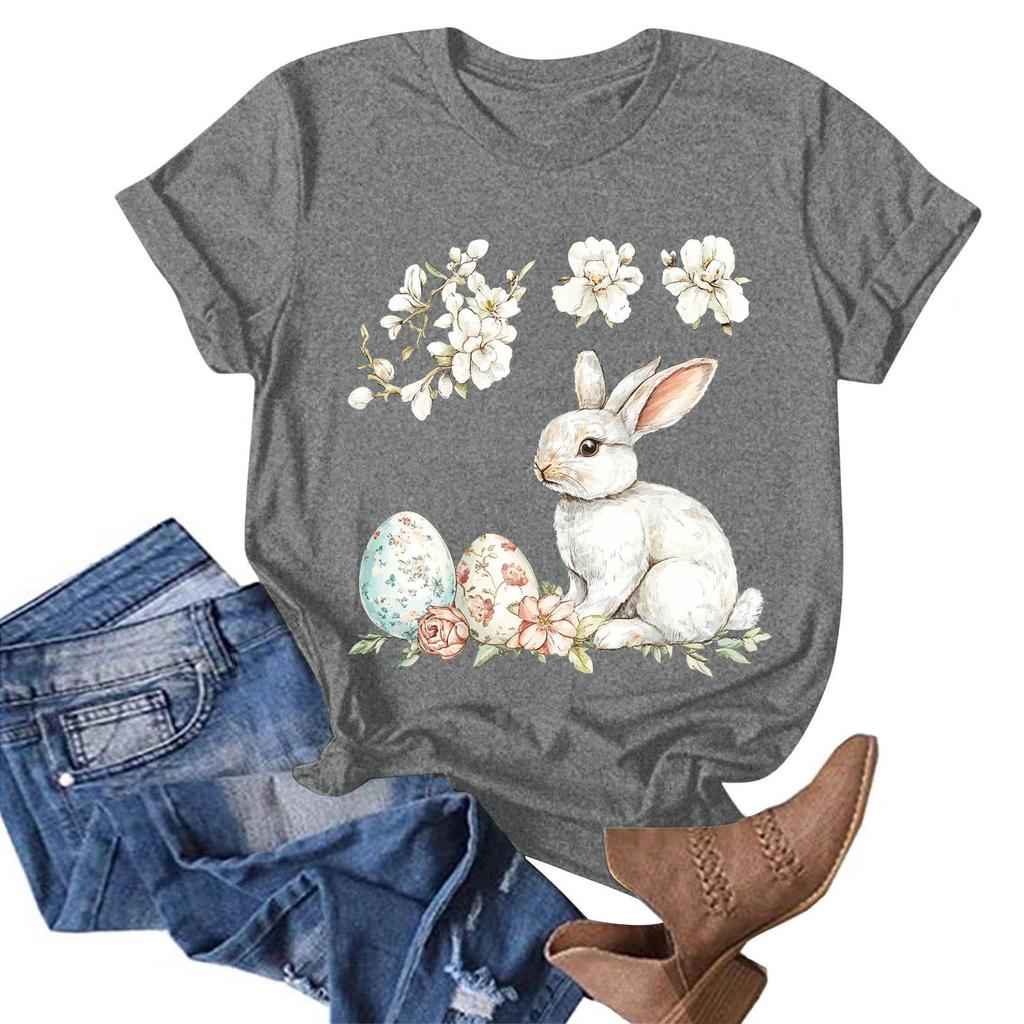 Женская модная повседневная футболка с круглым вырезом и принтом, пуловер с короткими рукавами, топ