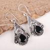 Black Onyx 925 Solid Sterling Silver Earrings, Handmade Gemstone Jewelry Earrings For Memorial Day