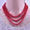 Women's European & American Fashion Imitation Pearl Multilayer Necklace - Simple Knotted Long Sweater Chain