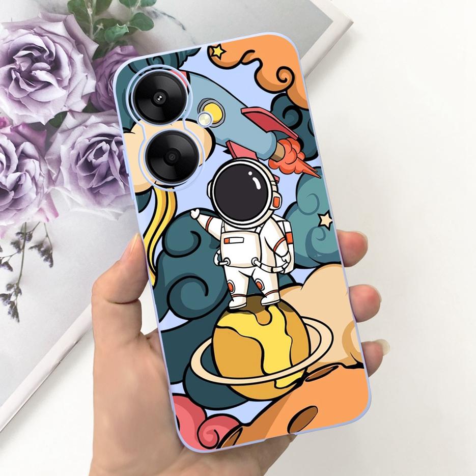 Чехол для Xiaomi Poco M6 Pro Милый Мультяшный Чехол Ударопрочный Силиконовый Чехол для Телефона Для Xiaomi Poco M6 PocoM6 Pro 5G Мягкие Fundas Coque