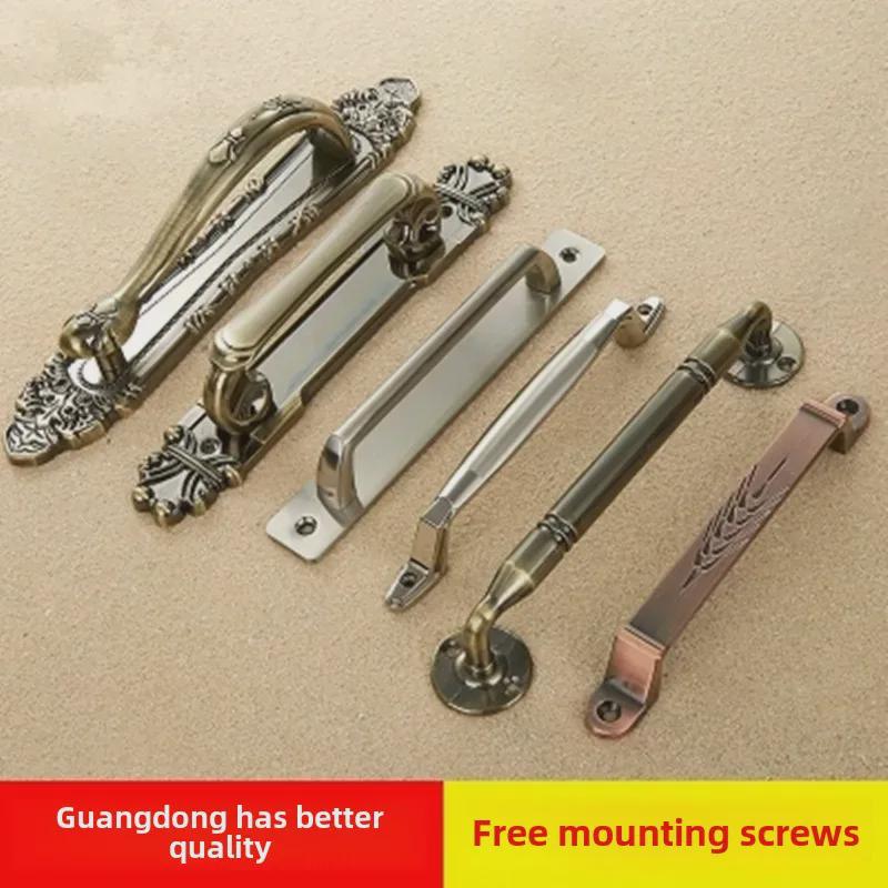 European Antique Copper Double Door Handle - Exposed & Invisible Design